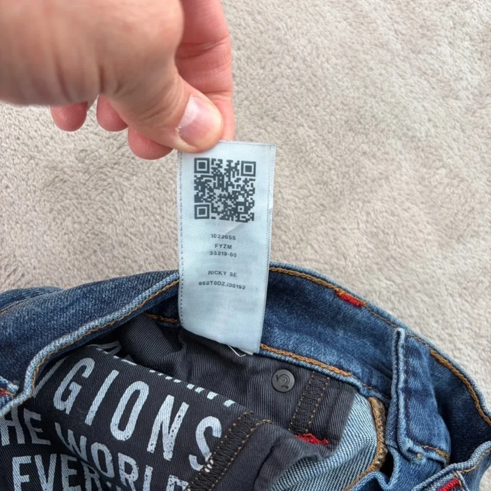 True‎ Religion × Manchester United Jeans in Blue Red Trim Men 32x32 Limited Ed